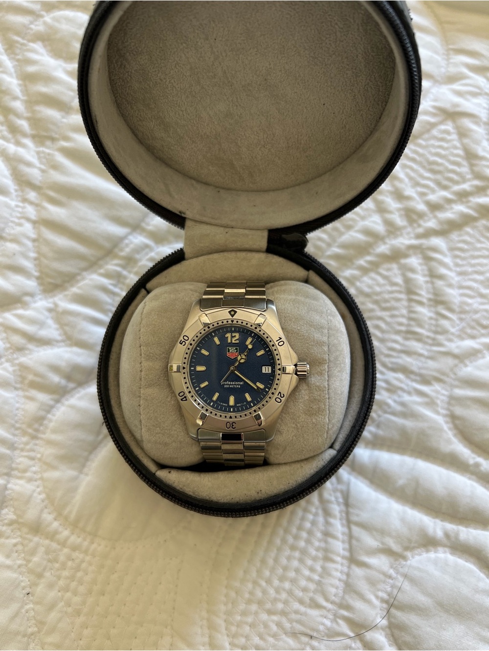 Tag Heuer Silver Stainless Steel Watch with Blue Dial - Picture 8 of 8